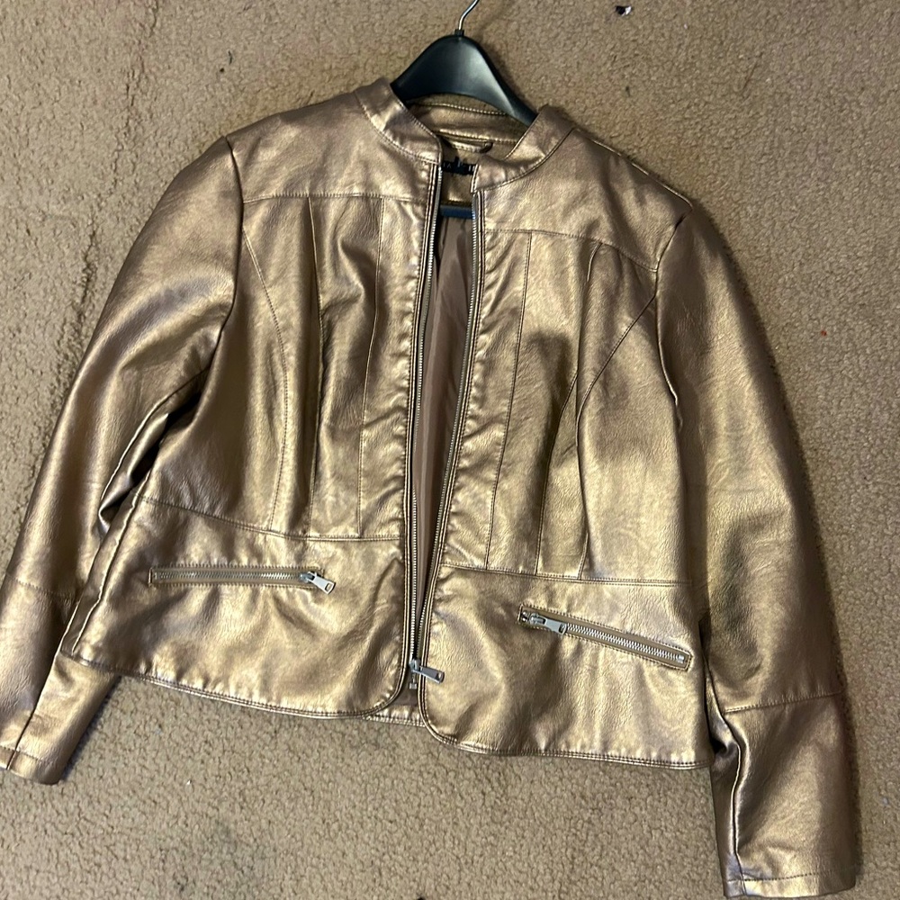 Gold Leather Jacket